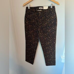Croft & Barrow Black and Brown, paisley floral Straight Leg, light corduroyJeans